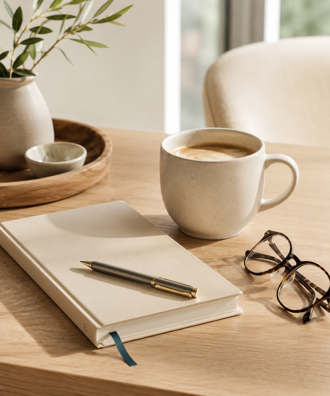 Detalle del método de trabajo: libreta y pluma